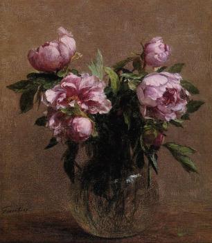 Henri Fantin-Latour : Vase of Peonies